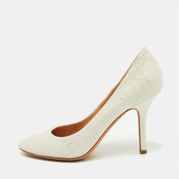 Dior White Cannage Leather Pumps Size 37,New Products : American Fashion Style Bags On Sale